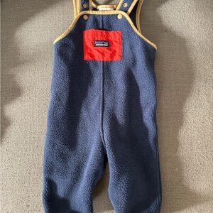 Patagonia Kids Navy Fleece Overalls